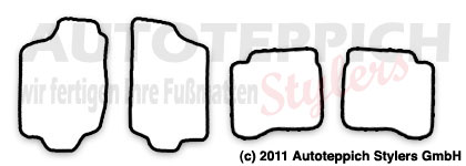 Das Schnittmuster für Fussmatten Fiat Tempra_1990-1996