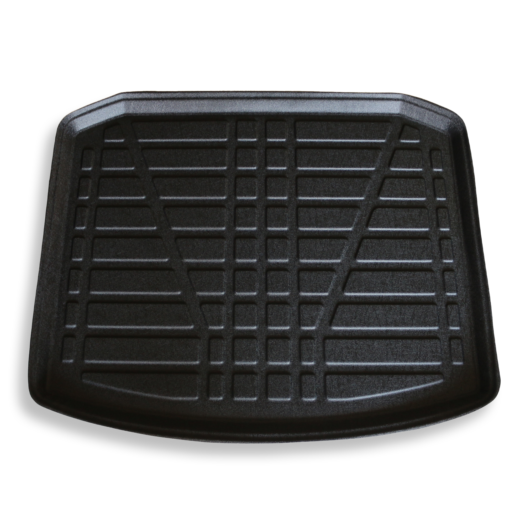 Frontaufnahme einer Kofferraumwanne für Skoda Karoq.