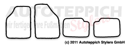 Das Schnittmuster für Fussmatten Fiat Idea_2003