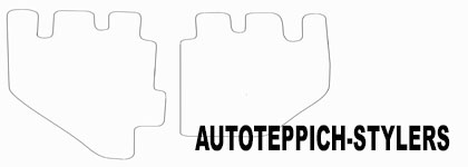 Das Schnittmuster für Fussmatten Ferrari Dino