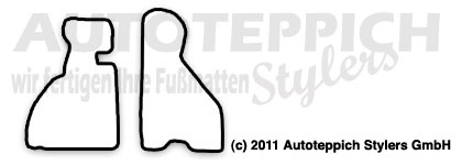Das Schnittmuster für Fussmatten Ferrari 348 TB_1989-1994