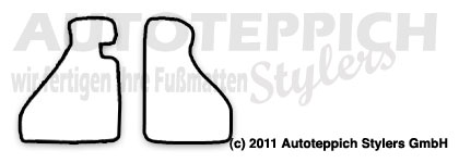 Das Schnittmuster für Fussmatten Ferrari 355 GTS 2tlg._1994-1999