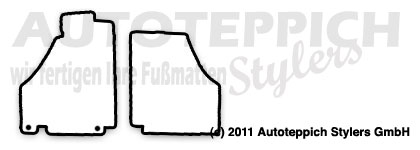 Das Schnittmuster für Fussmatten Ferrari F430 Halter FS 2tlg._2004-2009