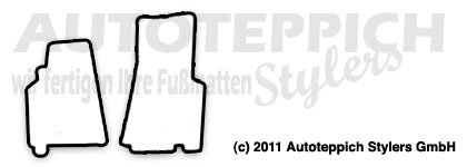 Das Schnittmuster für Fussmatten Ferrari 575 Maranello 2tlg._2002-2006