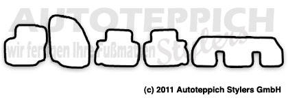 Das Schnittmuster für Fussmatten Ford S-Max 5tlg._2006-